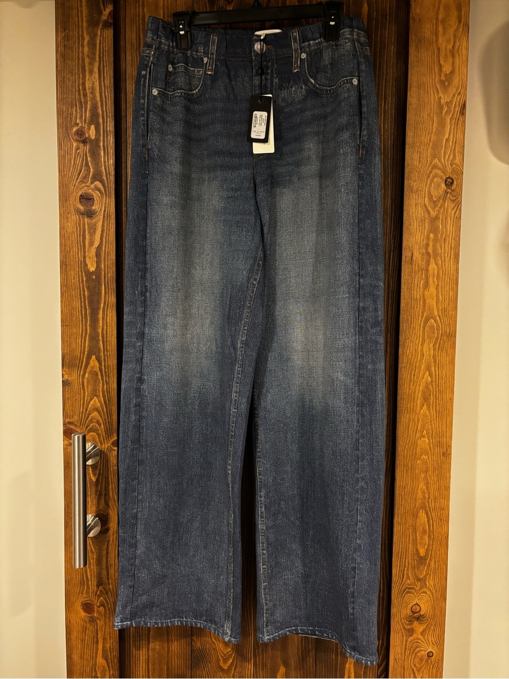 NWT Rag & Bone Miramar Lenox Wide Leg Sweatpant Jean Large